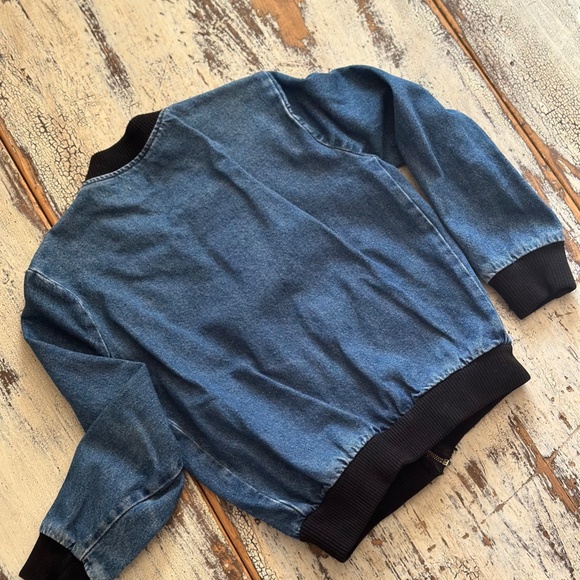 Vintage AMERICAN APPAREL Denim Bomber S Made in USA - Picture 6 of 7